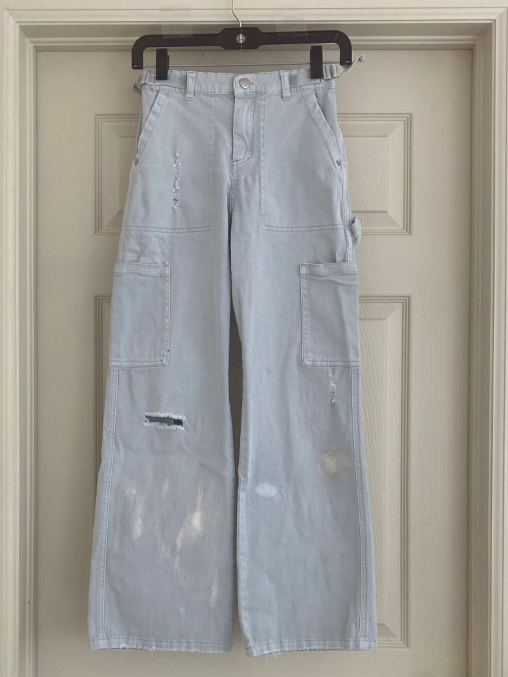 Ultra🩷Flirt | Baggy Ripped Cargo-Styled Pants